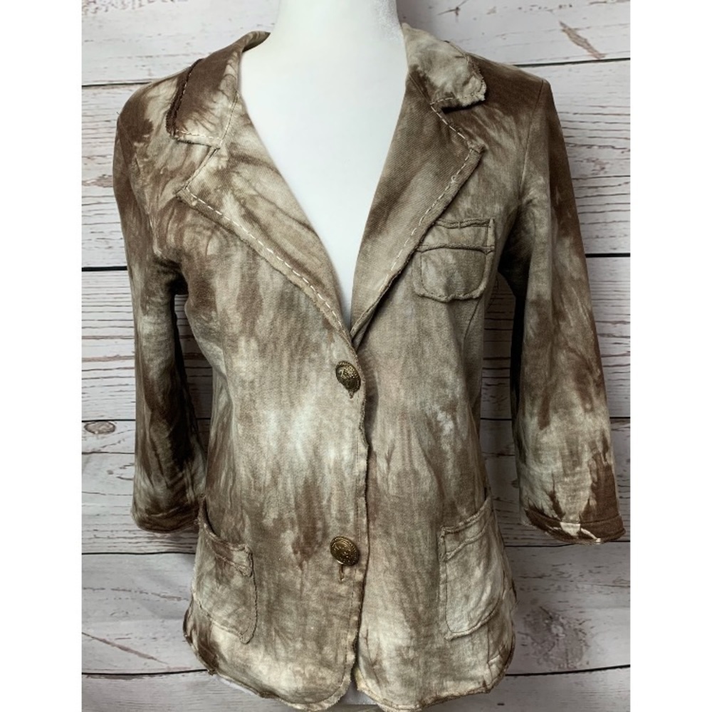EUC Nick & Mo Brown Tie-Dye Button Down Blazer